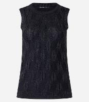 Blusa Sem Manga em Viscose Metalizada e Ponto Diferenciado - 2