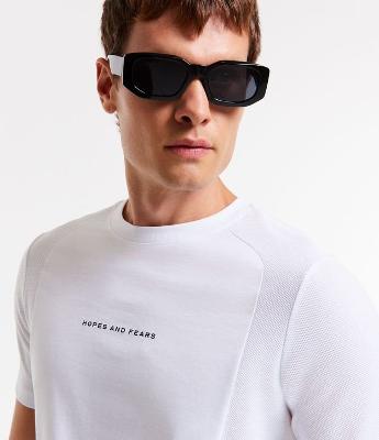 Camiseta em Algodão com Lettering Hopes and Fears