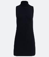 Vestido Curto Básico Canelado com Gola Alta - 2