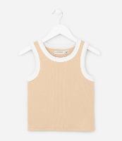 Regata Cropped  Infantil com Viés Contrastante - Tam 5 a 14 anos - 1