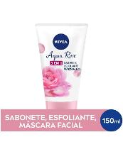 Sabonete Esfoliante e Máscara Facial Aqua Rose 3 em 1 Nivea - 1
