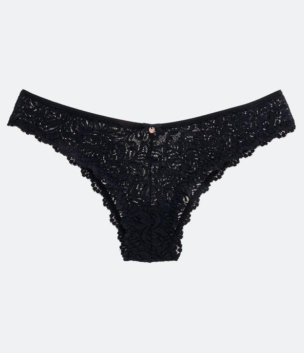 Calcinha Biquíni em Renda Rústica com Textura Floral - 1