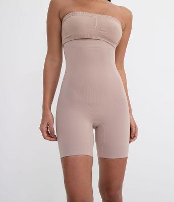 Bermuda Básica Alta Modeladora em Microfibra Sem Costura Liso Trifil