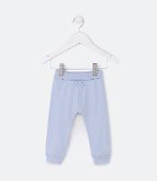 Calça Infantil com Cós Virado e Laço Aplicado - Tam RN a 18 Meses - 1