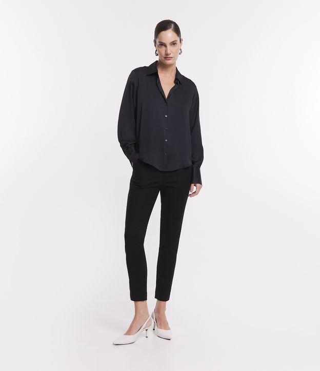 Calça Cigarrete em Algodão com Bolsos - 1