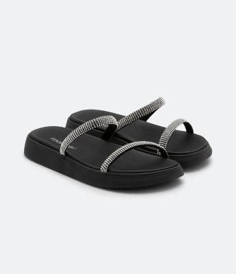 Sandália Sport Sandal com Tiras de Brilho Moleca