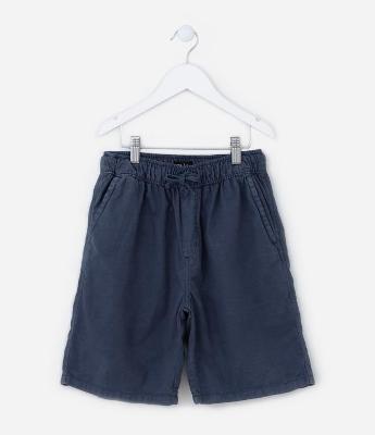 Bermuda Infantil em Sarja com Amarração - Tam 5 a 14 anos