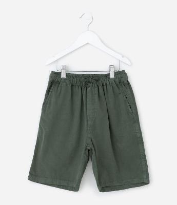 Bermuda Infantil em Sarja com Amarração - Tam 5 a 14 anos