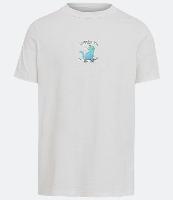 Camiseta Regular em Algodão com Estampa Gato de Skate - 1