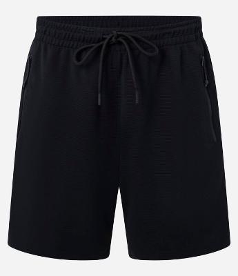 Bermuda Esportiva Texturizada com Cós Elástico e Zíper no Bolso