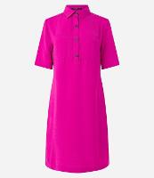 Vestido Curto Reto com Botões Frontais e Elástico na Cintura - 2