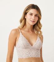 Sutiã Alongado em Renda Rústica com Bojo Removível - 1