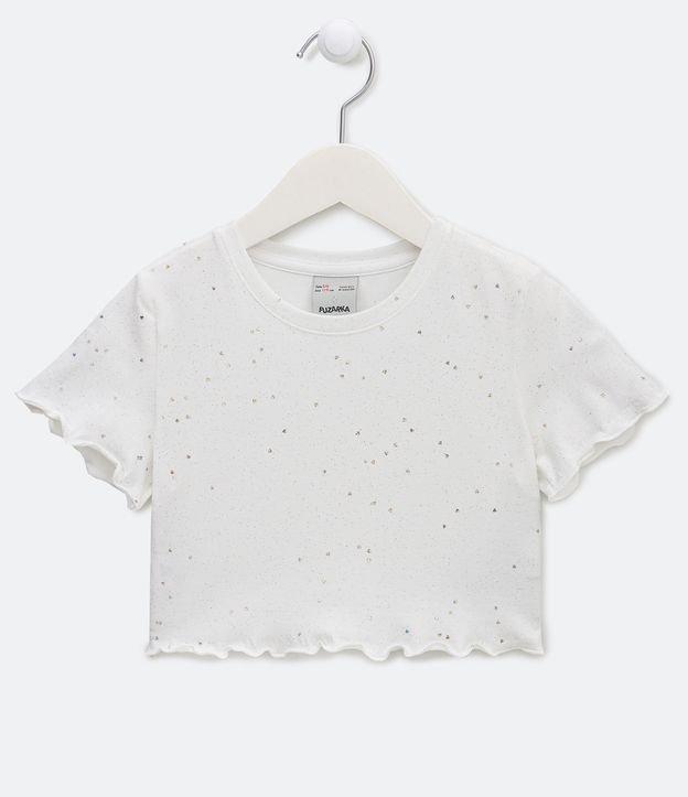 Blusa Infantil com Corações e Glitter - Tam 5 a 14 Anos - 1