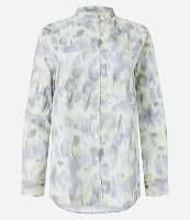 Camisa em Tricoline com Gola Padre e Estampa Abstrata - 2