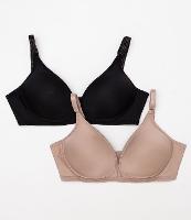 Kit 02 Sutiãs Básicos com Bojo Sem Aro em Microfibra DelRio - 1