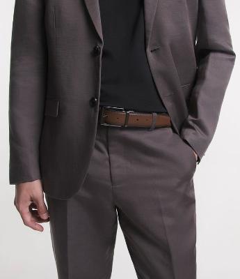 Cinto Básico Reversível com Fivela Quadrada