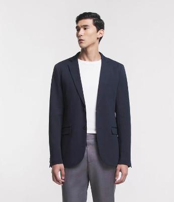 Blazer em Tricoline com Leve Textura