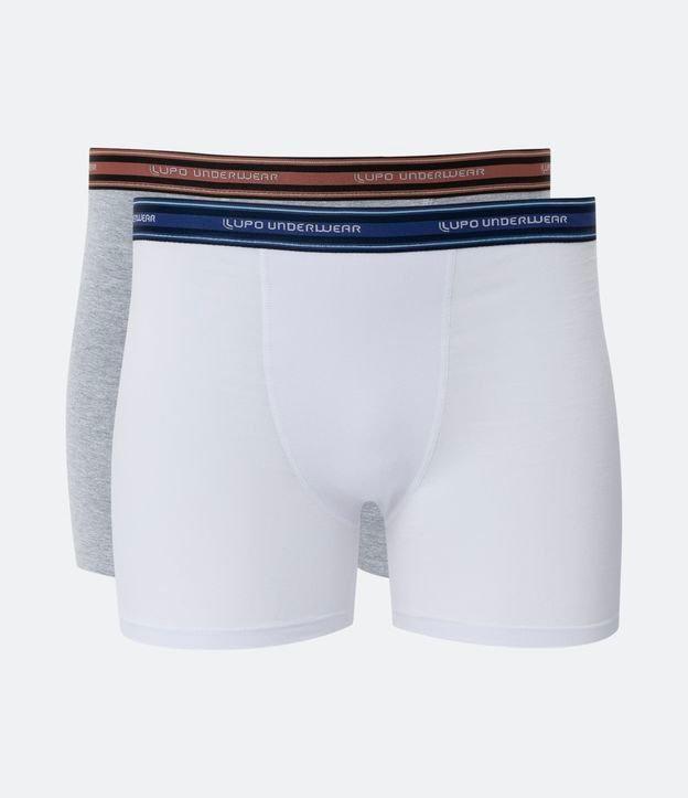 Kit 02 Cueca Boxer em Algodão com Cós Elástico Lupo - 1