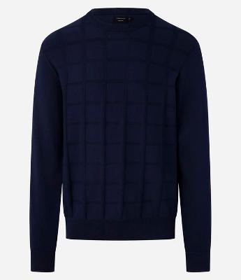 Suéter em Tricô com Textura Quadriculada