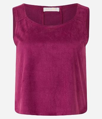 Blusa Regata com Decote Redondo e Alça Larga