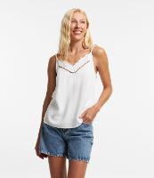 Blusa de Alça em Viscose com Bordado Floral no Decote - 1