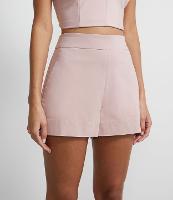 Short Curto em Bengaline com Cintura Alta e Zíper Lateral - 1