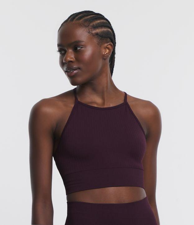 Top Esportivo em Poliamida com Textura Canelada sem Costura - 1