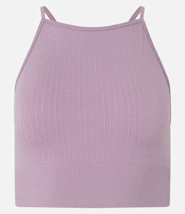 Top Esportivo em Poliamida com Textura Canelada sem Costura - 1