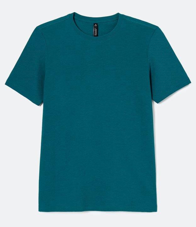 Camiseta Slim em Algodão Peruano com Textura Canelada - 1