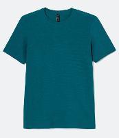 Camiseta Slim em Algodão Peruano com Textura Canelada - 1