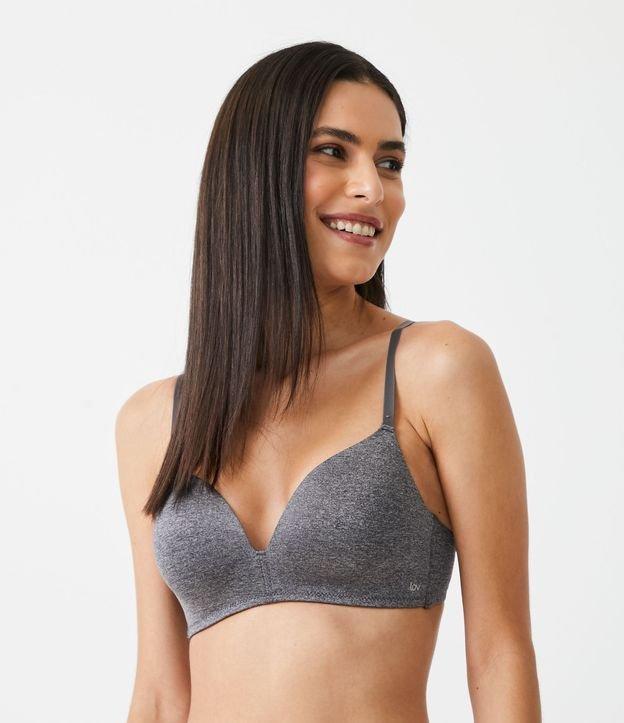 Sutiã Triangular em Microfibra com Bojo e Alça Regulável - 1