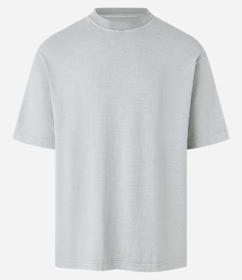 Camiseta Boxy em Algodão Estonada com Gola Alta