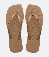Chinelo Havaianas Slim Square em Bico Quadrado e Tiras Brilhosas - 1