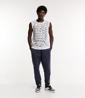 Calça Jogger em Sarja Estonada com Cordão e Bolso Frontal Pespontado - 1