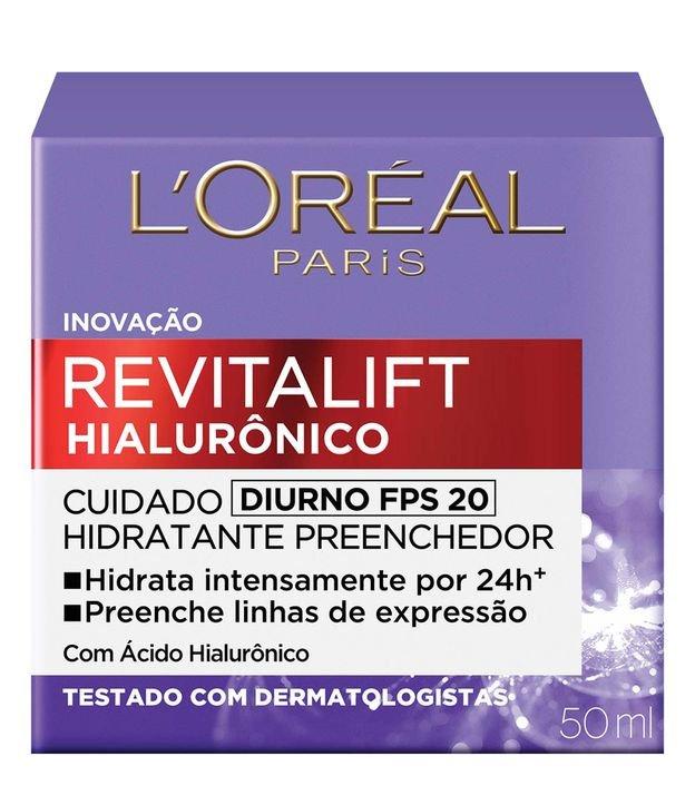 Creme Facial Anti-idade L'Oréal Paris Revitalift Hialurônico Diurno FPS 20, 49g - 1