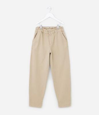 Calça Clochard Infantil em Sarja com Bolsos - Tam 5 a 14 Anos