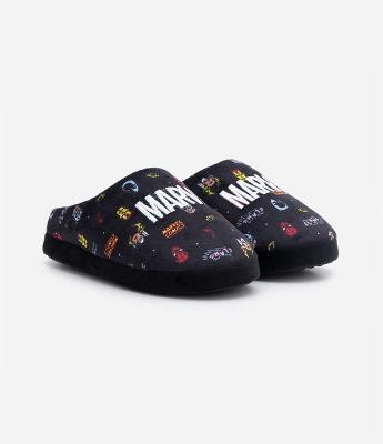 Pantufa Chinelo Infantil em Fleece com Bordado Marvel - Tam 29/30 ao 35/36