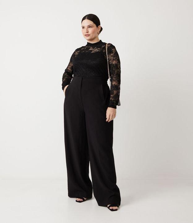 Calça Wide Leg Alfaiataria em Viscose Curve & Plus Size - 1