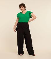 Calça Wide Leg Alfaiataria em Viscose Curve & Plus Size - 3