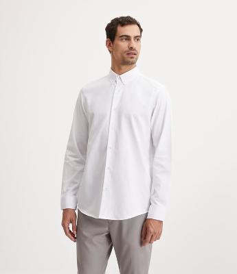 Camisa Regular Básica em Oxford