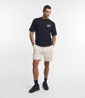 Bermuda Slim em Moletom com Cós Elástico e Etiqueta na Barra - 1