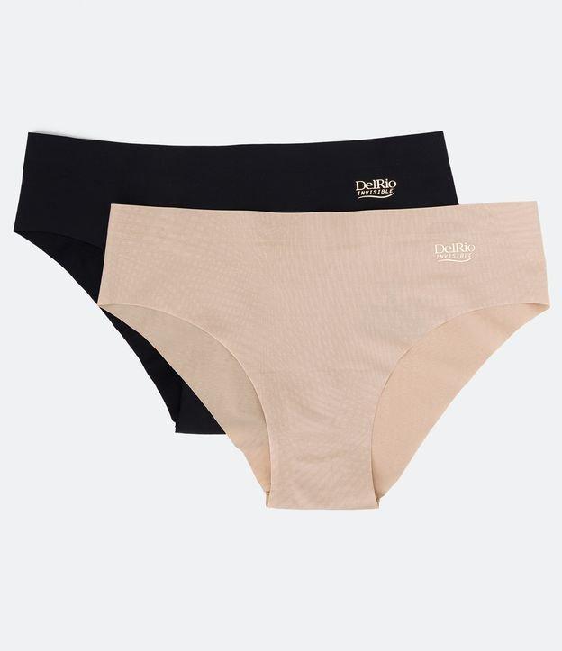 Kit 02 Calcinhas Boyshort em Microfibra com Lateral Larga DelRio - 1