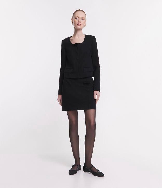 Saia em Ponto Roma com Lacinhos na Lateral e Fechamento em Zíper - 1