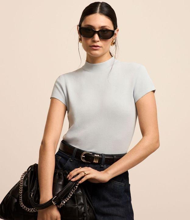 Blusa Canelada em Ribana com Gola Altinha - 2