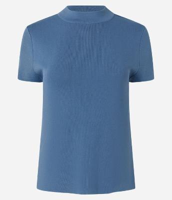 Blusa Canelada em Ribana com Gola Altinha