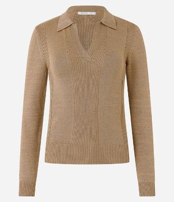 Blusa em Viscose com Gola V e Lapela