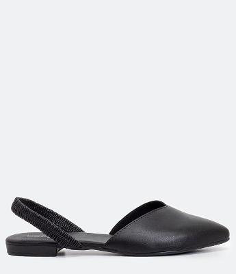 Sapatilha Mule Bico Fino e Elástico no Tornozelo Beira Rio