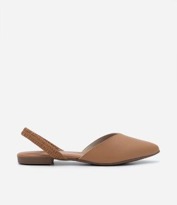 Sapatilha Mule Bico Fino e Elástico no Tornozelo Beira Rio