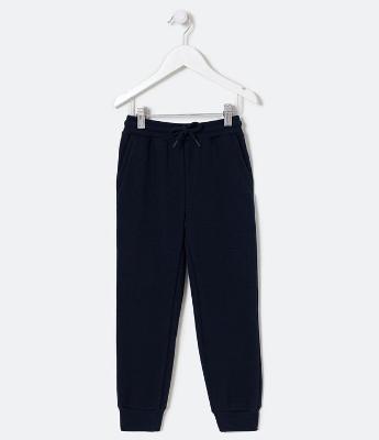 Calça Jogger Infantil com Cordão e Bolsos - Tam 5 a 14 Anos
