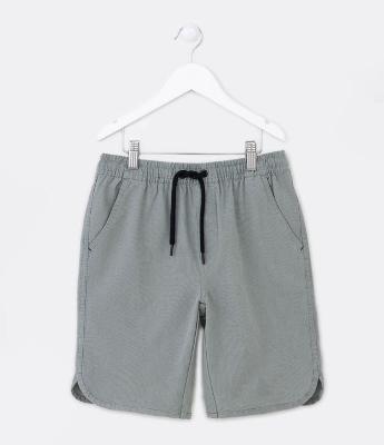 Bermuda Infantil em Sarja com Cordão no Cós - Tam 5 a 14 Anos